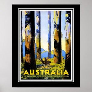Poster Austrália das viagens vintage tamanho