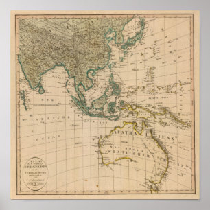 Poster Austrália e Ásia