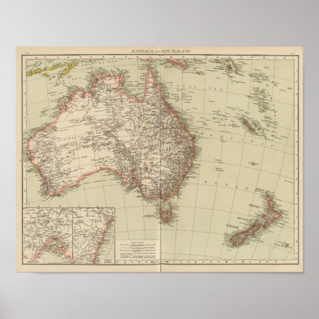 Pôster Austrália, Nova Zelândia (Frente)