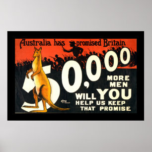 Poster Austrália prometeu Grâ Bretanha (a beira)