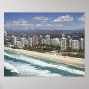 Pôster Austrália, Queensland, Gold Coast, Main Beach -