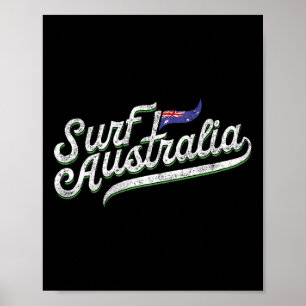 Poster Austrália Surf Surf Austrália Vintage Aussie Su