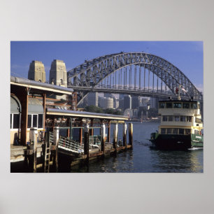 Poster Austrália, Sydney, Balsa de passageiros, uma das m