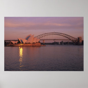 Pôster Austrália, Sydney, Sydney Opera House construída