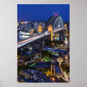Pôster Austrália, Sydney, The Rocks Area, Sydney Harbor