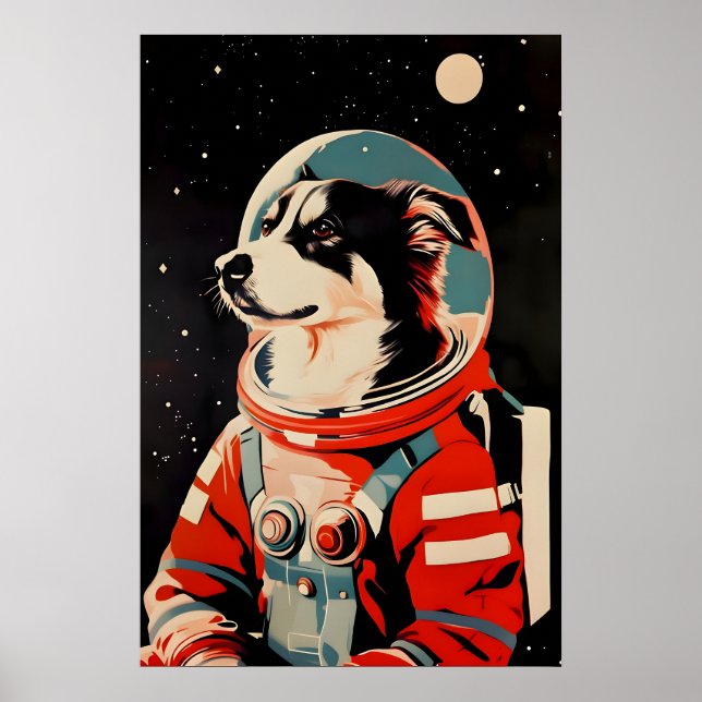 Poster Australian Shepherd Astronaut Poster, Australian (Frente)
