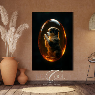 Poster Australian Shepherd Memorial Amber Art Print