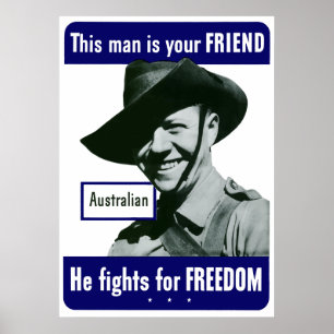 Pôster Australiano -- Este homem é seu amigo