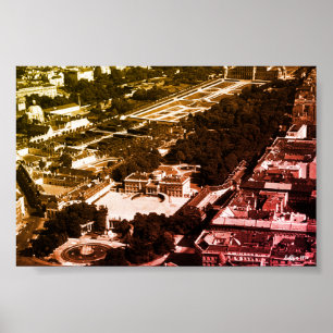 Poster Áustria antiga Vista geral do parque Belvedere Vie