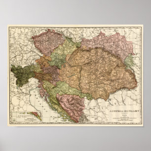 Poster Áustria-HungaryPanoramic MapAustria-Hungria