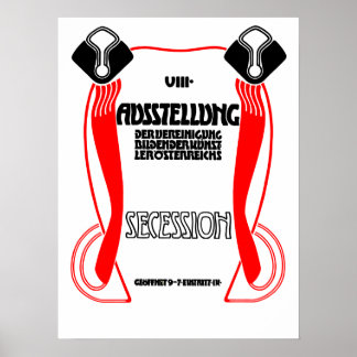 Poster Áustria Viena Jugendstil Art Nouveau expo
