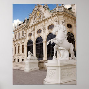 Poster Áustria, Viena, Palácios Belvedere, Superior