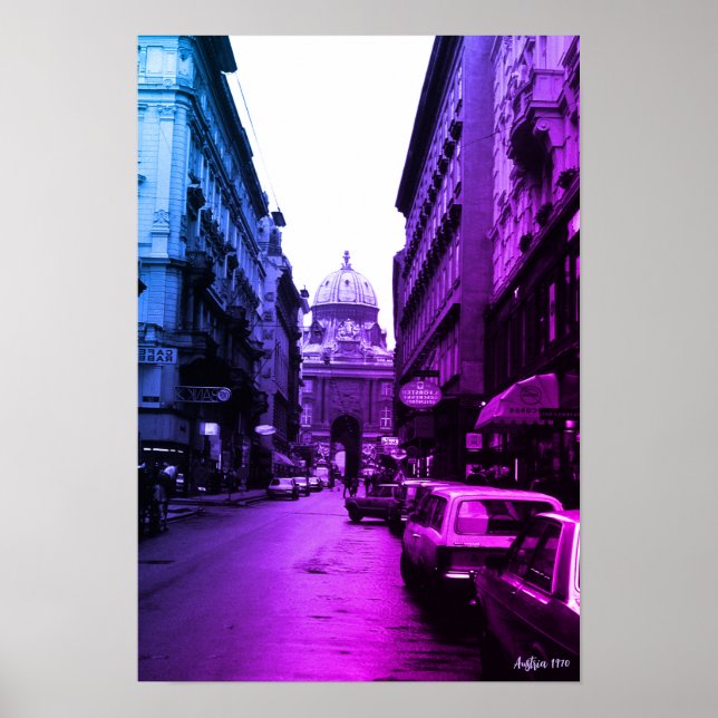 Poster Áustria Vintage Palácio Imperial de Viena (Frente)