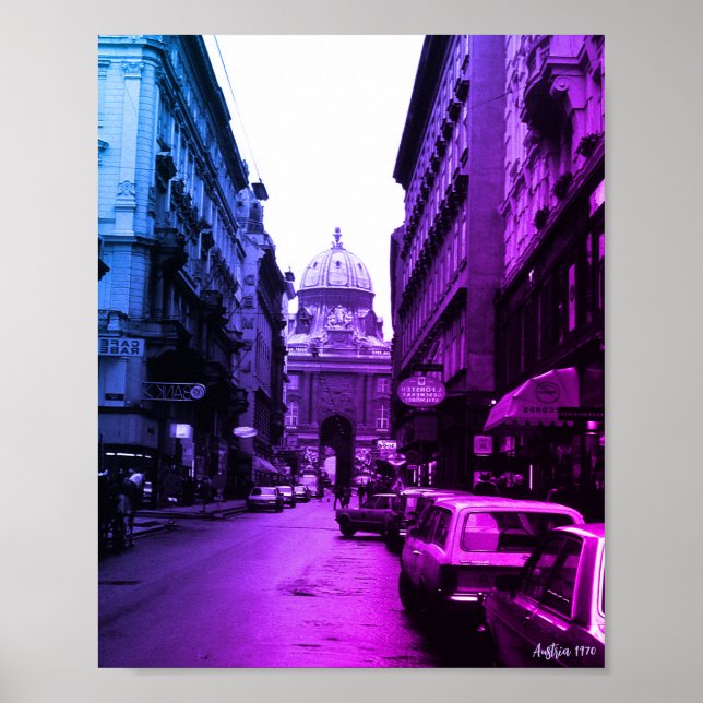 Poster Áustria Vintage Palácio Imperial de Viena (Frente)