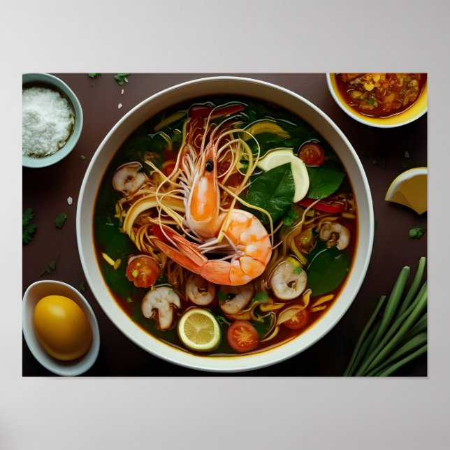 Poster Autêntico Tom Yum Goong - Sopa Tailandesa (Frente)