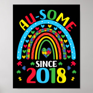 Poster Autism Awareness Birthday 6 Year Old Boys Girls Ki