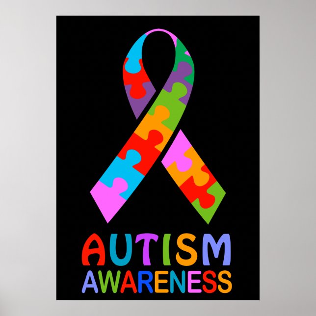 Poster Autism Awareness Ribbon (Frente)