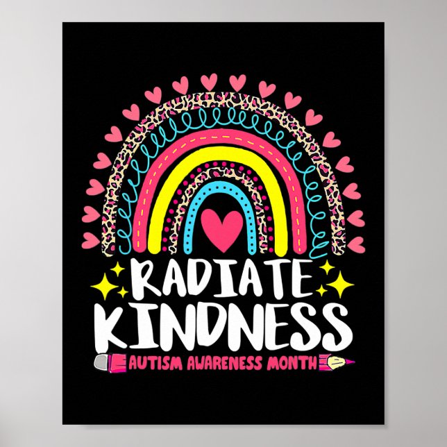 Poster Autism Awareness special ed teacher radiate (Frente)