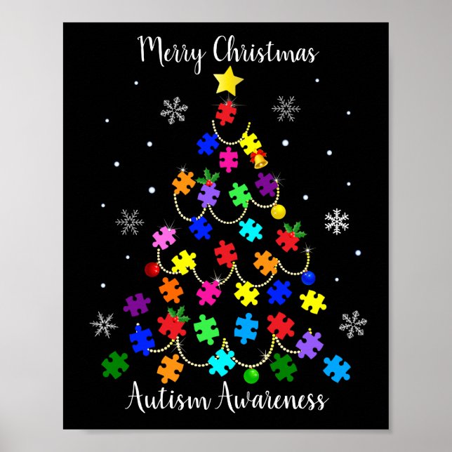Poster Autism Christmas Tree (Frente)