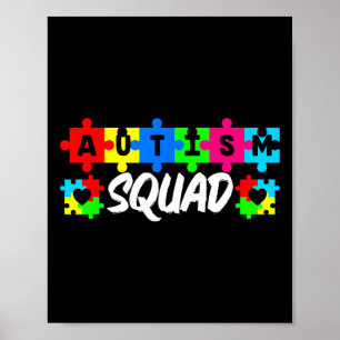 Poster Autism Squad Suporta Sensibilização para a Inclusã