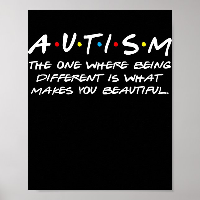 Poster Autism The One Where Being Different Puzzle (Frente)