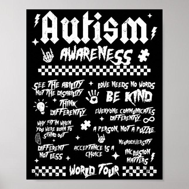 Poster Autism World Tour Autism Awareness  (Frente)