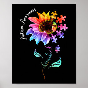 Poster Autismo Admissão de Consciência Mulheres Mãe Profe
