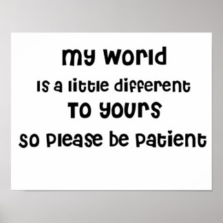 Pôster Autismo, Asperger, Necessidades Especiais de Consc