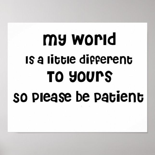 Pôster Autismo, Asperger, Necessidades Especiais de Consc (Frente)