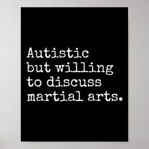 Poster Autismo Aspie Karate Kung Fu Autista Marcial A