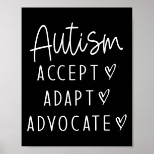 Poster Autismo Autismo Accept Adaptar Advocate
