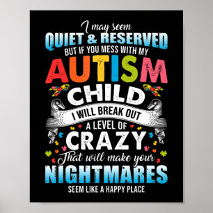 Poster Autismo Autista Atenção Partes de Quebra-cabeça Pr