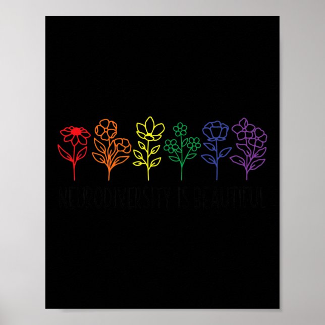 Poster Autismo Consciência Aceitação Neurodiversidade É B (Frente)