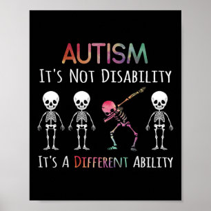Poster Autismo Consciência Dabitando Autismo Do Crânio Nã