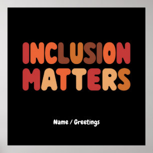 Poster Autismo Consciência Inclusão e gentileza Importa