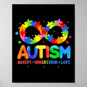 Poster Autismo Conscientista Accept Compreende Amor Com A