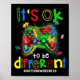 Poster Autismo Conscientista Está Tudo Bem Ser Diferente