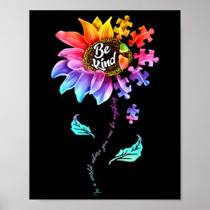 Poster Autismo De Girassol Seja Quebra-cabeça