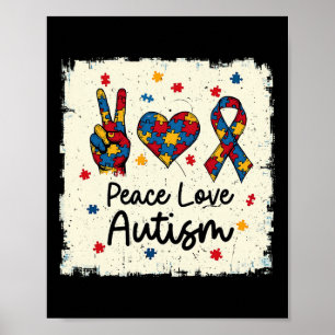 Poster Autismo Do Amor Pela Paz Em Abril Vestimos Azul Pa