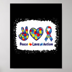 Poster Autismo Do Amor Pela Paz Em Abril Vestimos Azul Pa