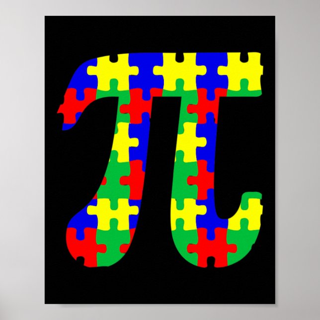 Poster Autismo Do Pi Day Sensibilização Para Professores  (Frente)