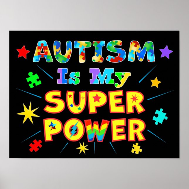 Poster Autismo É Meu Super Poder (Frente)