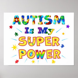 Poster Autismo É Meu Super Poder