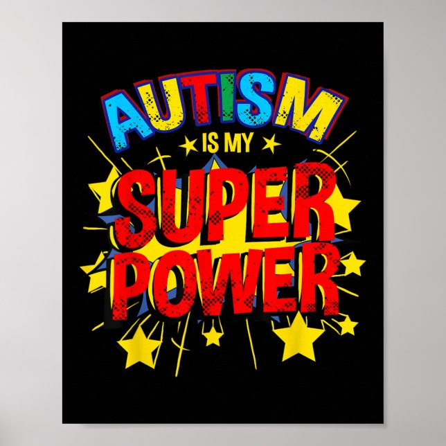 Poster Autismo É Minha Consciência De Autismo De Superpot (Frente)