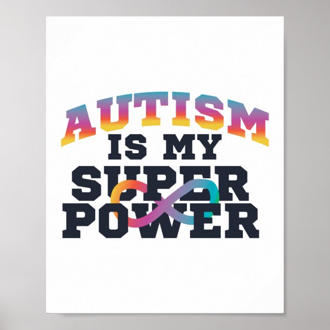 Poster Autismo É Minha Consciência Superpoderosa (Frente)