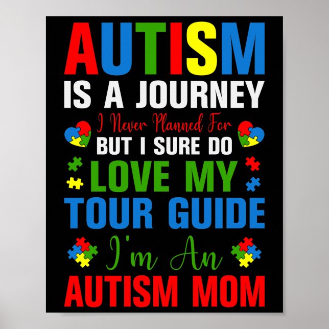 Poster Autismo É Uma Jornada Que Nunca Planejei, Mas Tenh (Frente)
