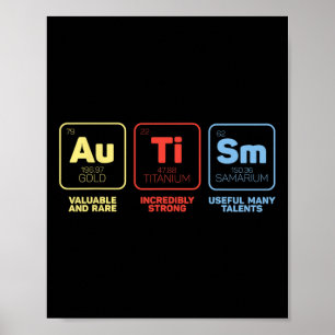 Poster Autismo Elemento Conscientista Mês Crianças Autist