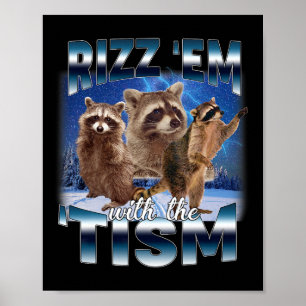 Poster Autismo Engraçado Rizz Em Com O Tismo Meme Autista