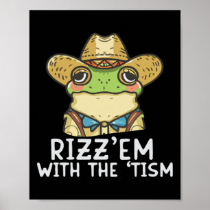 Poster Autismo Engraçado Rizz Em Com O Tismo Meme Autista