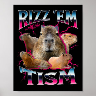 Poster Autismo Engraçado Rizz Em Com O Tismo Meme Autista